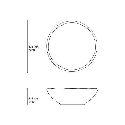 Cumbuca Orgânico Rustic Clay Porto Brasil 17,5 cm