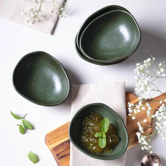 Cumbuca Oval Orgânico Greenery Porto Brasil 14,5 cm