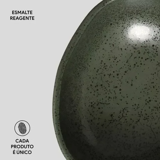 Cumbuca Oval Orgânico Greenery Porto Brasil 14,5 cm