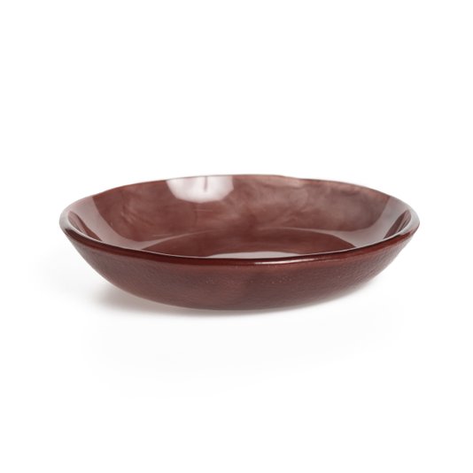 Cumbuca Reta Em Vidro Tabaco 15 x 3 cm