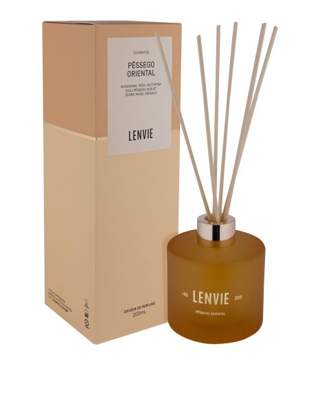 Difusor De Perfume Pêssego Oriental Lenvie 200 ml 