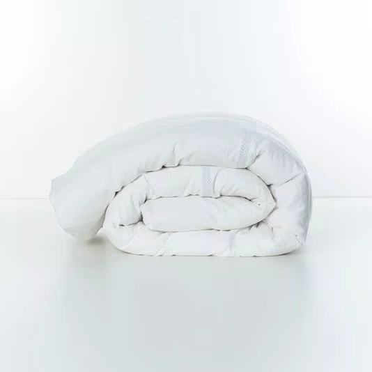 Capa Para Duvet King Linho Square Artelassê Branco