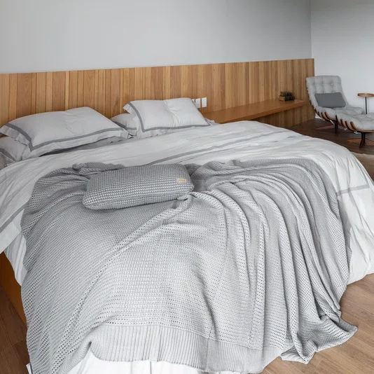 Capa Para Duvet King Square Linho Artelassê Cinza
