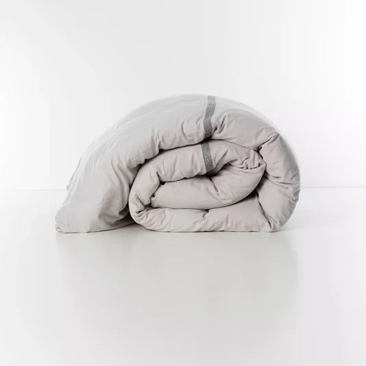 Capa Para Duvet King Square Linho Artelassê Cinza