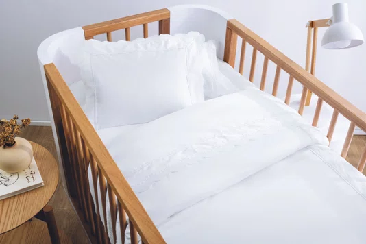 Edredom Bambini Bianchi 300 Fios Trussardi Branco e Branco 110cm x 160cm