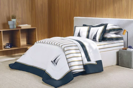 Edredom Casal Veleiro 300 Fios Trussardi Estampado 220cm x 270cm