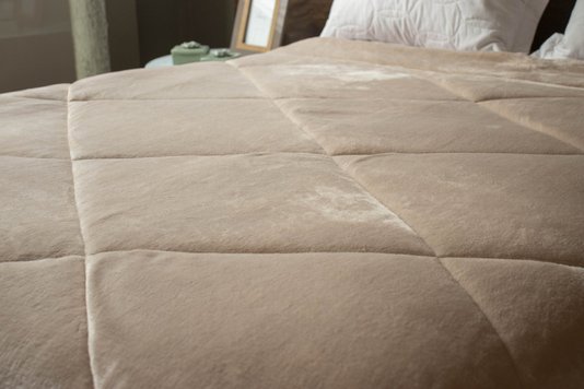 Edredom Genebra Sherpa LCL Casal Bege 1,80x2,20m