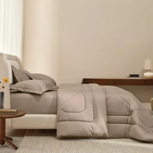 Edredom Grasso 300 Fios Trussardi Nocciola Casal 2,20x2,50