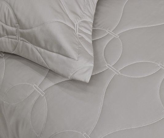Edredom Queen Cetim 300 Fios Valenza Trussardi Marmo e Platino