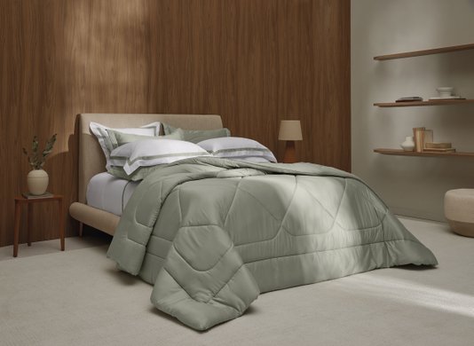 Edredom Queen Grasso 300 Fios Trussardi Pistacchio