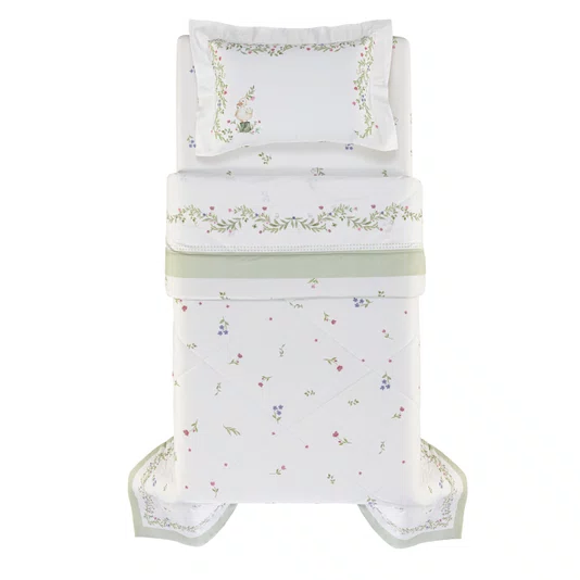 Edredom Solteiro Giardini 300 Fios Trussardi 1,80 x 2,80 m