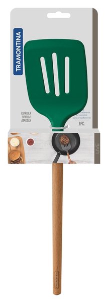 Espátula 34cm Silicone Vazada Live Verde Tramontina