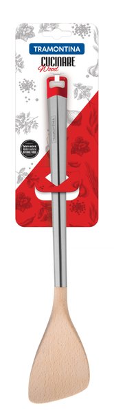 Espátula Cucinare Aço Inox e Madeira Tramontina