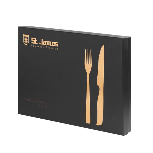 Faqueiro 12 Peças para Churrasco Wish St. James Inox