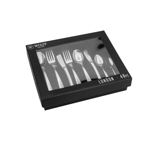 Faqueiro 48 Peças Aço Inox London Wolff