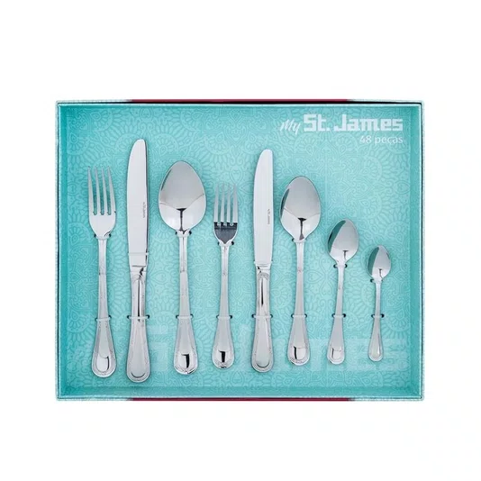 Faqueiro 48 Peças Lace St. James Inox