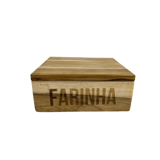 Farinheira Quadrada Em Madeira Teca Tramontina 15 cm