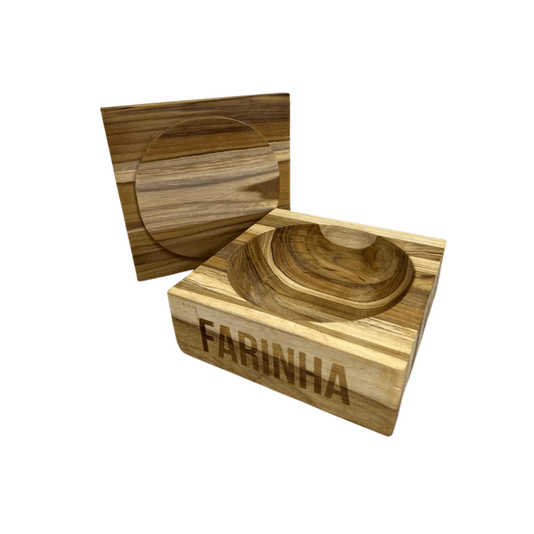 Farinheira Quadrada Em Madeira Teca Tramontina 15 cm