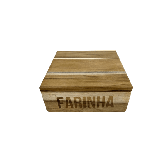 Farinheira Quadrada Em Madeira Teca Tramontina 15 cm