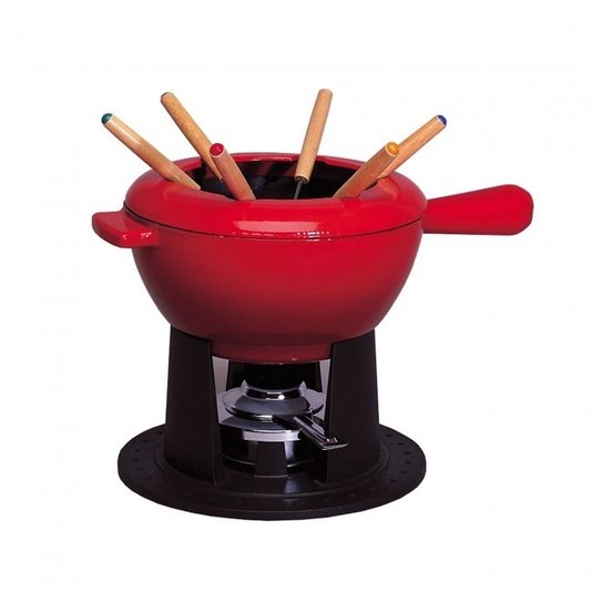 Fondue de Ferro Fundido com 6 Garfos Le Creuset Vermelho