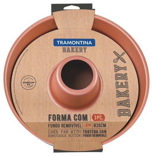 Forma 26 cm Redonda com Fundo Removível Bakery Tramontina