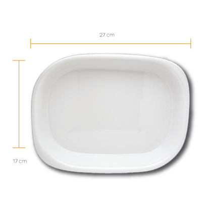 Forma Refratária Funda de Porcelana 1,15L Germer Branca 27cm