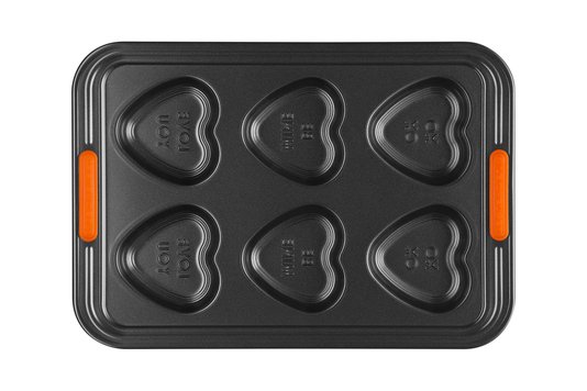 Forma para 6 Muffins em Formato de Coração Relevo Le Creuset