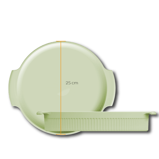 Forma Redonda de Porcelana 1,6L Germer Verde Menta 25cm