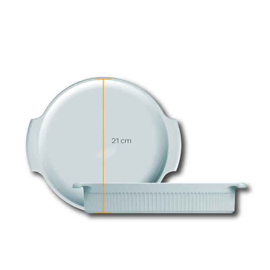 Forma Redonda de Porcelana 1L Germer Azul 21cm