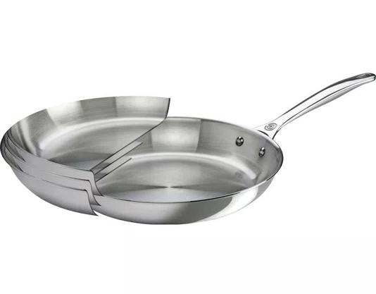 Frigideira Funda Aço Inox 3-Ply Le Creuset 24 cm