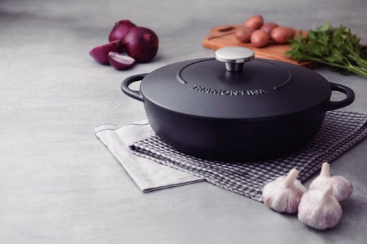 Fritadeira Antiaderente Ferro Esmaltado Trento Tramontina Preto 28cm
