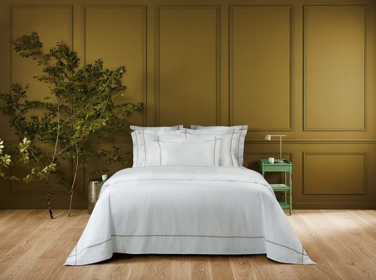 Fronha Athena 500 Fios Yves Delorme Bege Pierre 50x75cm