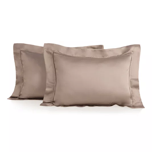 Fronha Avulsa Contessina 300 Fios Bambu Trussardi 50 x 70 cm Nocciola
