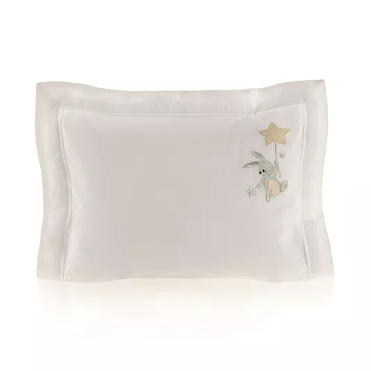 Fronha Bambini Bene 300 Fios Trussardi Branco 30cm x 40cm