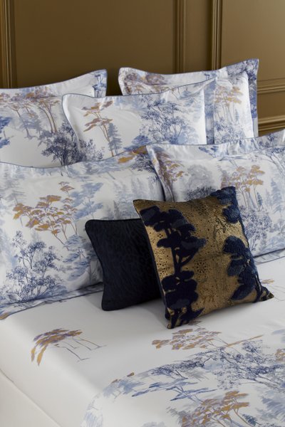 Fronha Boreale 300 Fios Algodão Orgânico Yves Delorme Estampado 50 x 75cm