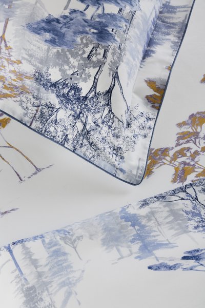 Fronha Boreale 300 Fios Algodão Orgânico Yves Delorme Estampado 50 x 75cm