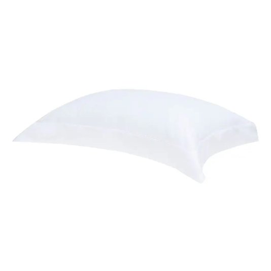 Fronha Damask Stripes 3 Abas com Ajour Buddemeyer Branco 50 x 90 cm