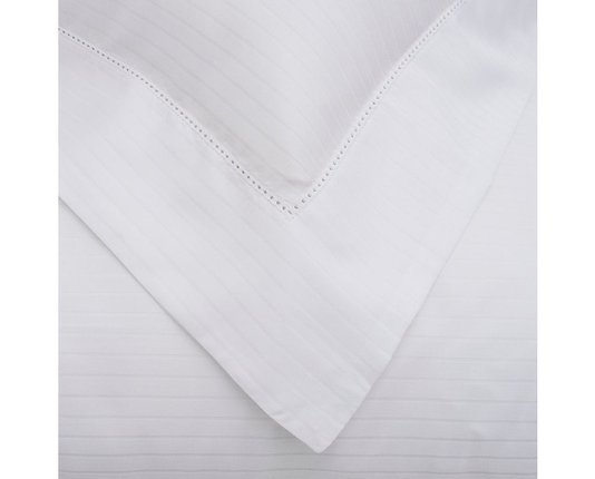 Fronha Damask Stripes 300 Fios Buddemeyer Branco 50x90 cm