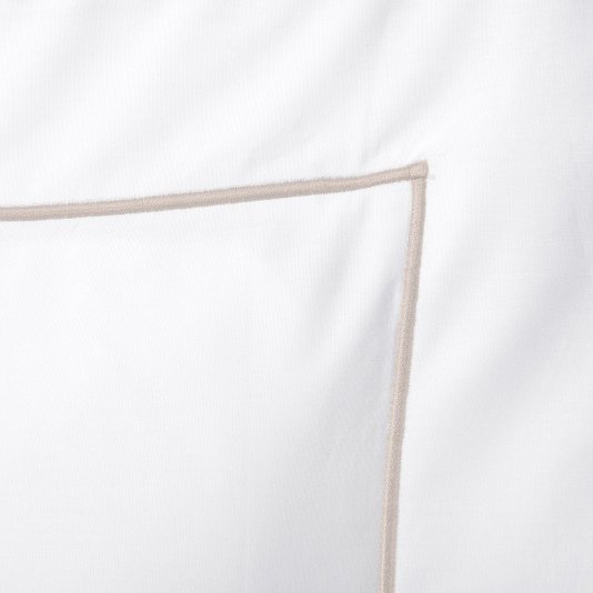 Fronha Flandre 200 Fios Algodão Orgânico Yves Delorme Bege Pierre 50x75cm