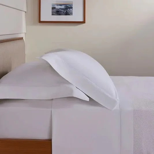 Fronha Nilo 03 Abas Buddemeyer Luxus Branco/Branco 50cm x 70cm