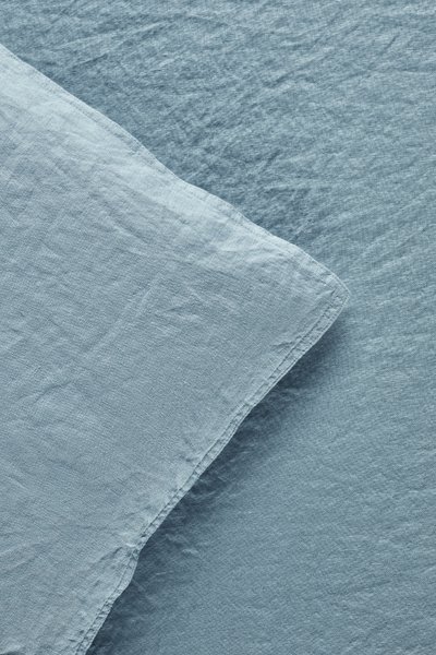 Fronha Originel Linho Azul Oceano Yves Delorme 65 x 65 cm