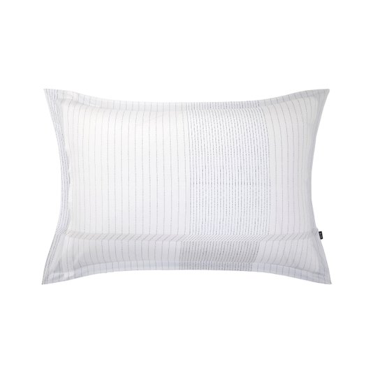 Fronha Tennis Stripes 300 Fios Azul Marinho Hugo Boss Home 54 x 70 cm