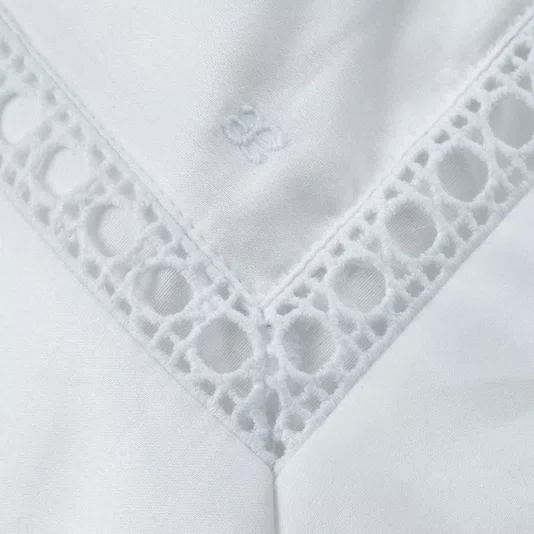 Fronha 50x70CM Trellis 1000 Fios Artelassê Branco