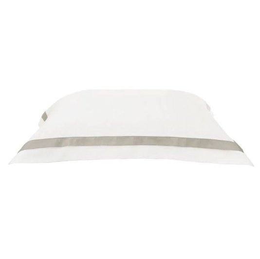 Fronha Vercelli 300 Fios Trussardi Branco e Marmo 50x70cm