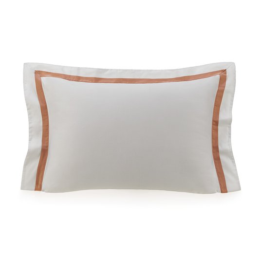 Fronha Vercelli 300 Fios Trussardi Branco e Solare 50 x 70 cm