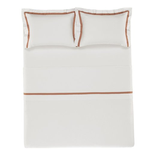 Fronha Vercelli 300 Fios Trussardi Branco/Vecchio 50 x 70 cm