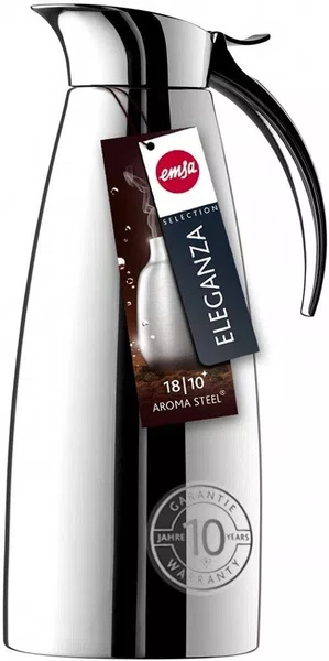 Garrafa Termica Eleganza Easy Open Emsa Aço Inox 1,3 Litros