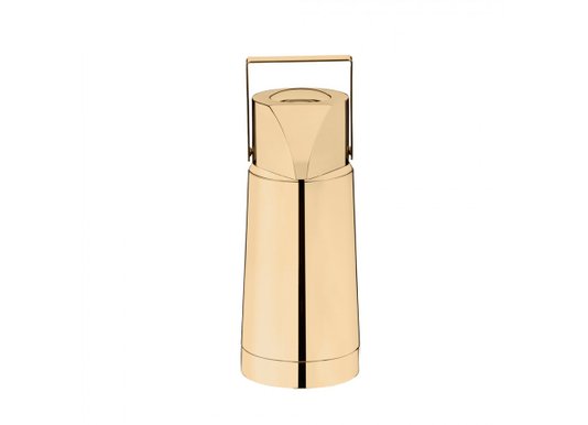 Garrafa Térmica Pump Riva Inox Revestida em Ouro 24K 1 Litro