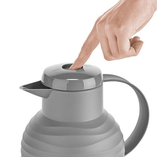 Garrafa Térmica Samba Quick Press Emsa Preto Translúcido 1 Litro