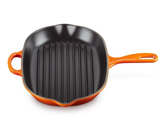 Grelha Oval Signature Le Creuset Laranja 32 cm